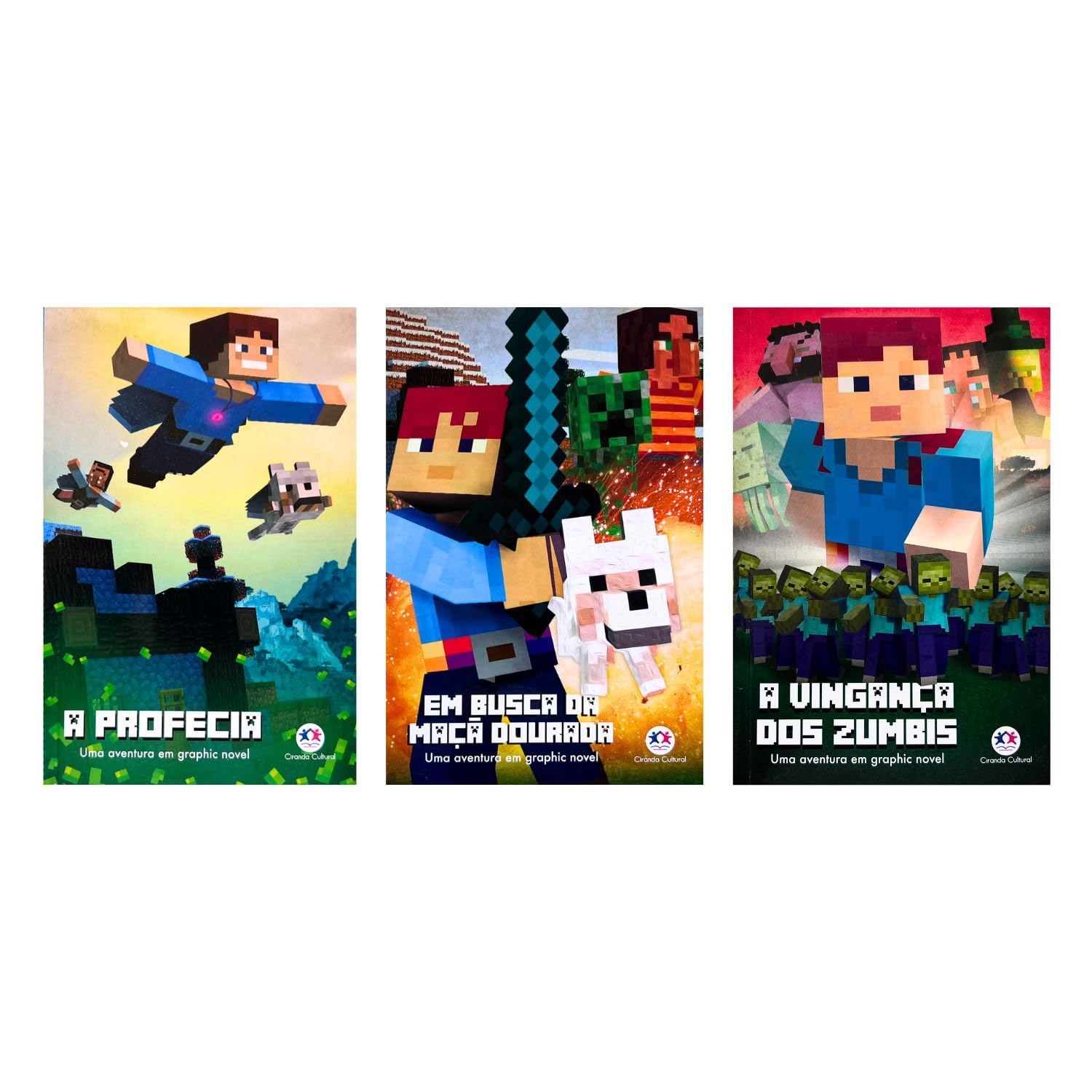 capítulo por capítulo baixar Coleção Livros HQ Mine-craft – Volumes 1, 2 e 3 – Ed. Ciranda Cultural
