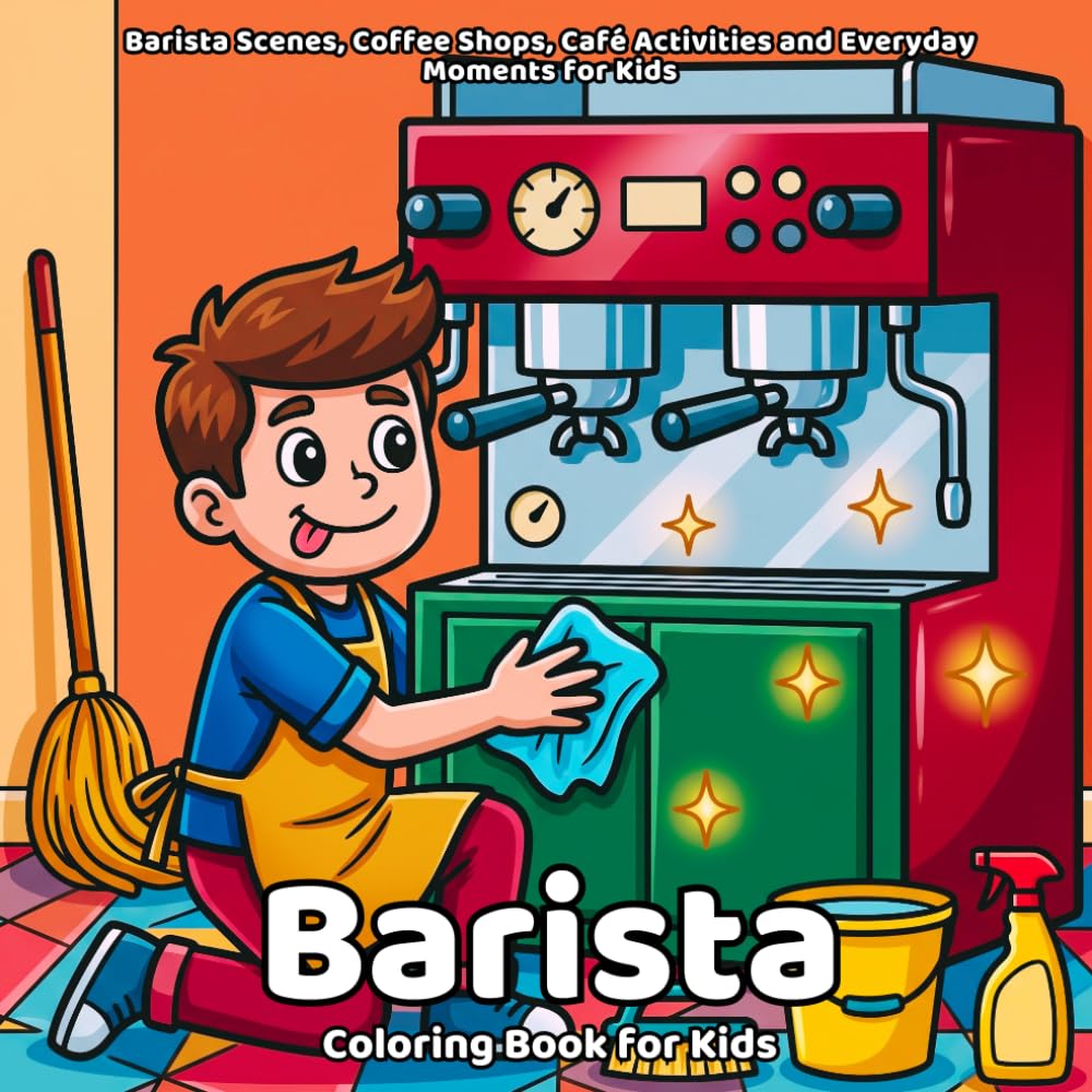capítulo por capítulo baixar Barista Coloring Book: Barista Scenes, Coffee Shops, Café Activities and Everyday Moments for Kids