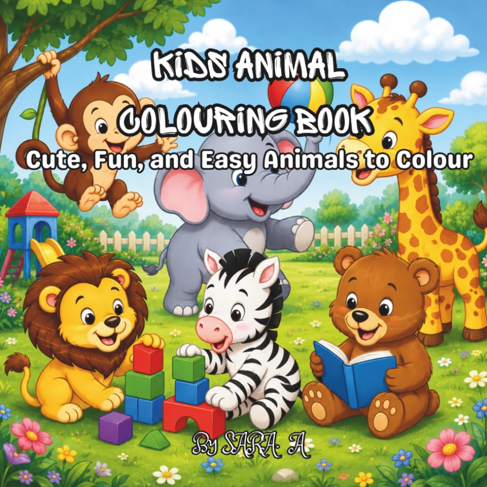 ler totalmente Kids Animal Colouring Book: Cute, Fun, and Easy Animals to Colour (Kids Learning Colouring Series)