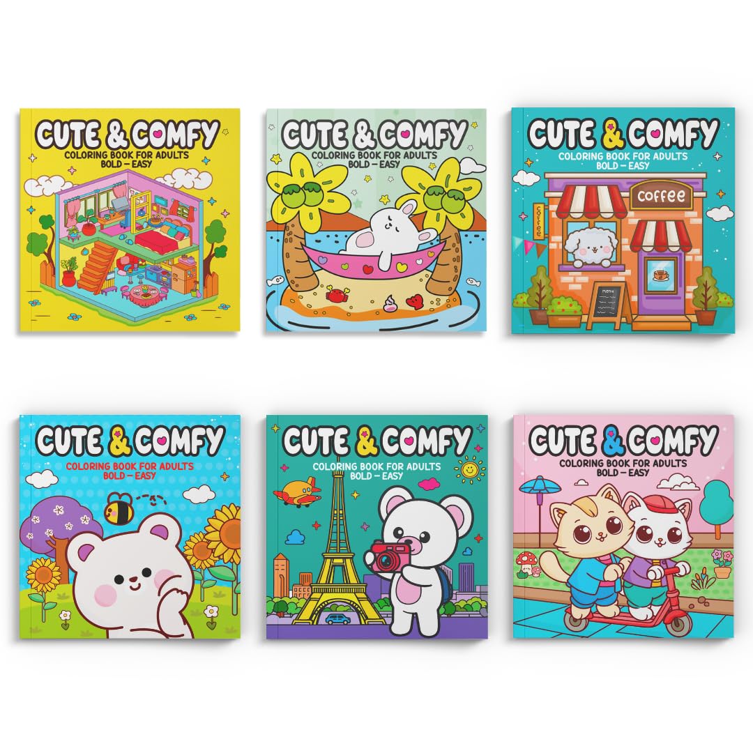 Coleção Cute & Comfy Extra - Kit com 6 Livros de Colorir Adulto baixar livro de graça