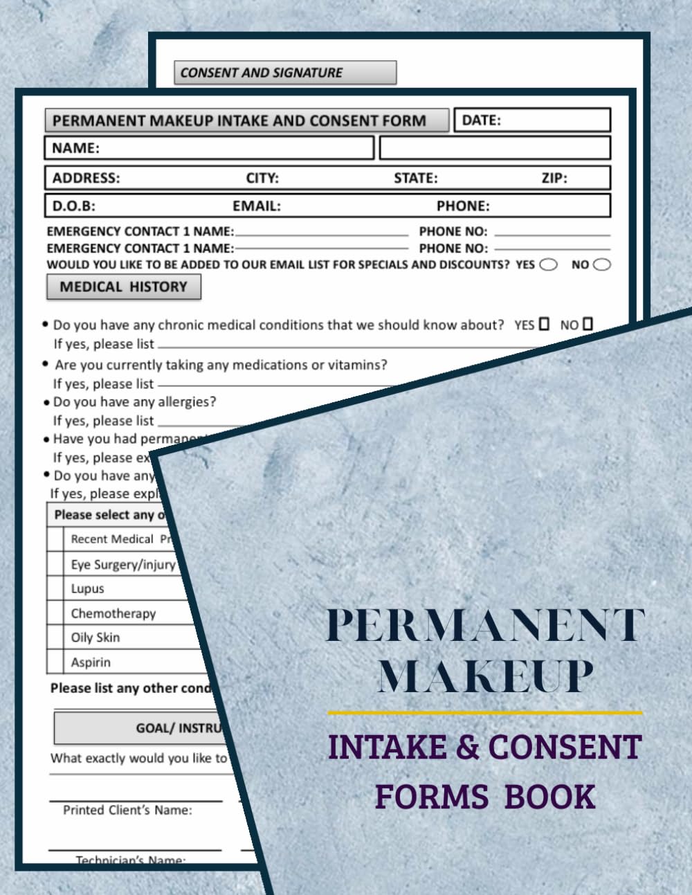 Permanent Makeup Intake & consent Forms Book: 60 Consent and Consultation Forms.Track Customer Details, Medical History, Payments, Instructions and Consent. Esthetician Client Consultation Forms. baixar o livro de graça