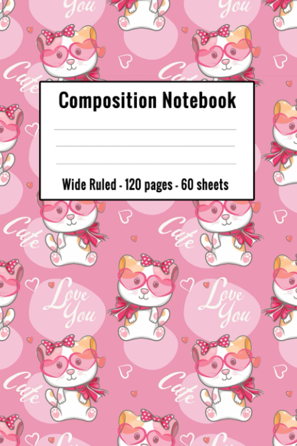 ler totalmente cat composition notebook wide ruled: kawaii cat wide ruled lined notebook journal | composition notebook for kids (Composition Book, Journal)