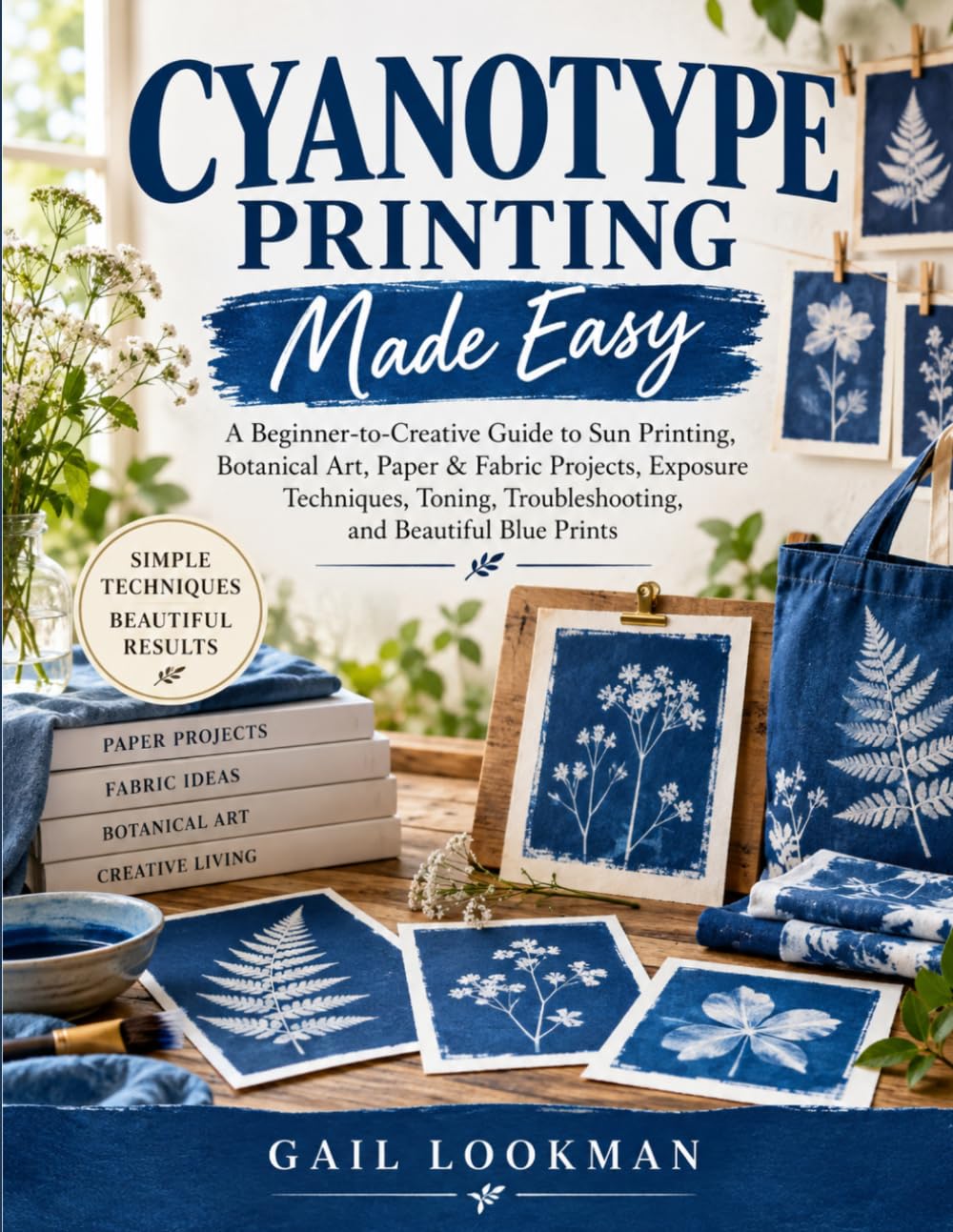 ler totalmente Cyanotype Printing Made Easy: A Beginner-to-Creative Guide to Sun Printing, Botanical Art, Paper & Fabric Projects, Exposure Techniques, Toning, Troubleshooting, and Beautiful Blue Prints