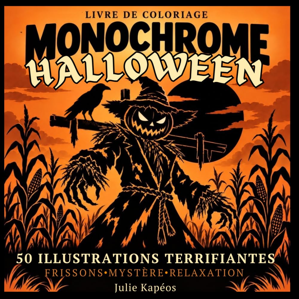 ler totalmente Coloriage monochrome Halloween pour adultes pour se détendre et se relaxer: 50 illustrations terrifiantes à révéler avec un seul feutre – Citrouilles,... Relaxation & Évasion) (French Edition)