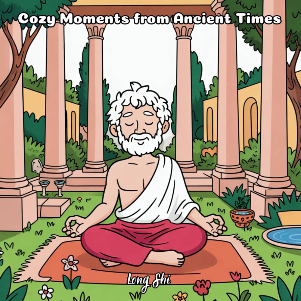 ler totalmente Cozy Moments from Ancient Times: A Cute and Cozy Coloring Book full of Peaceful Ancient Scenes, over 40 Designs for Relaxing, Stress Relief and Quiet Creative Time.