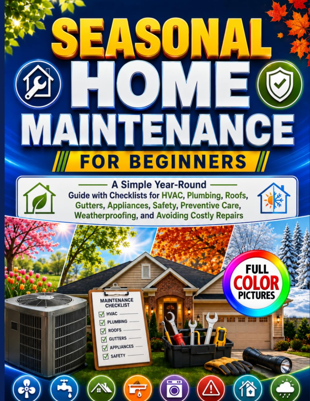 capítulo por capítulo baixar Seasonal Home Maintenance for Beginners: A Simple Year-Round Guide with Checklists for HVAC, Plumbing, Roofs, Gutters, Appliances, Safety, Preventive Care, Weatherproofing, and Avoiding Costly Repairs