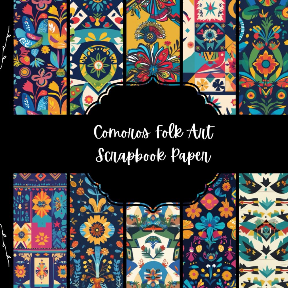ler totalmente Comoros Folk Art Scrapbook Paper, African Junk Journal Paper, Travel Decorative Paper, DIY Projects, Origami, Collage Sheets, Decoupage Paper, 10 Designs, Double SIded