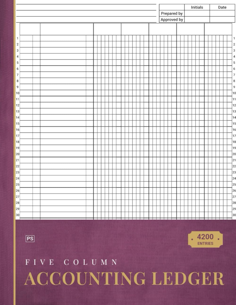 5 Column Accounting Ledger: Five Columnar Pads / Paper Book. baixar livro de graça