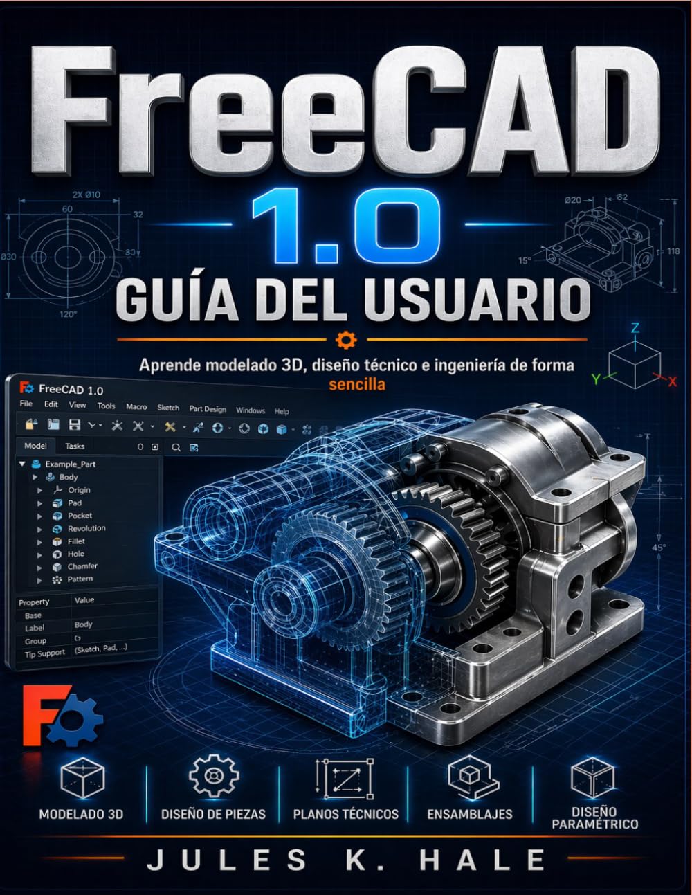 capítulo por capítulo baixar FREECAD 1.0 GUÍA DEL USUARIO: Aprende modelado 3D, diseño técnico e ingenieríadeforma sencilla (Spanish Edition)