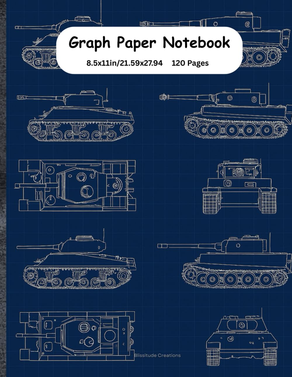capítulo por capítulo baixar The Tank Blueprint Graph Paper Notebook (WWII Edition): Sherman • Tiger • Panzer IV | Grid Paper for Math, Engineering, Design & Creativity