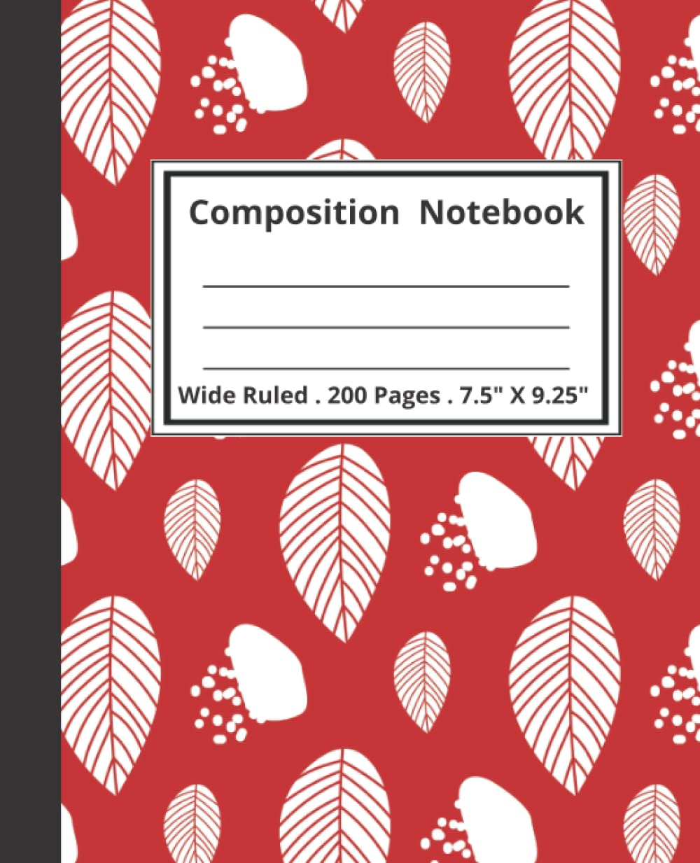 capítulo por capítulo baixar Wide Ruled Composition Notebook: Red Composition Notebook Wide Ruled | 200 Pages | 7.5" x 9.25" | Cute Composition Notebook With Boho Leaf