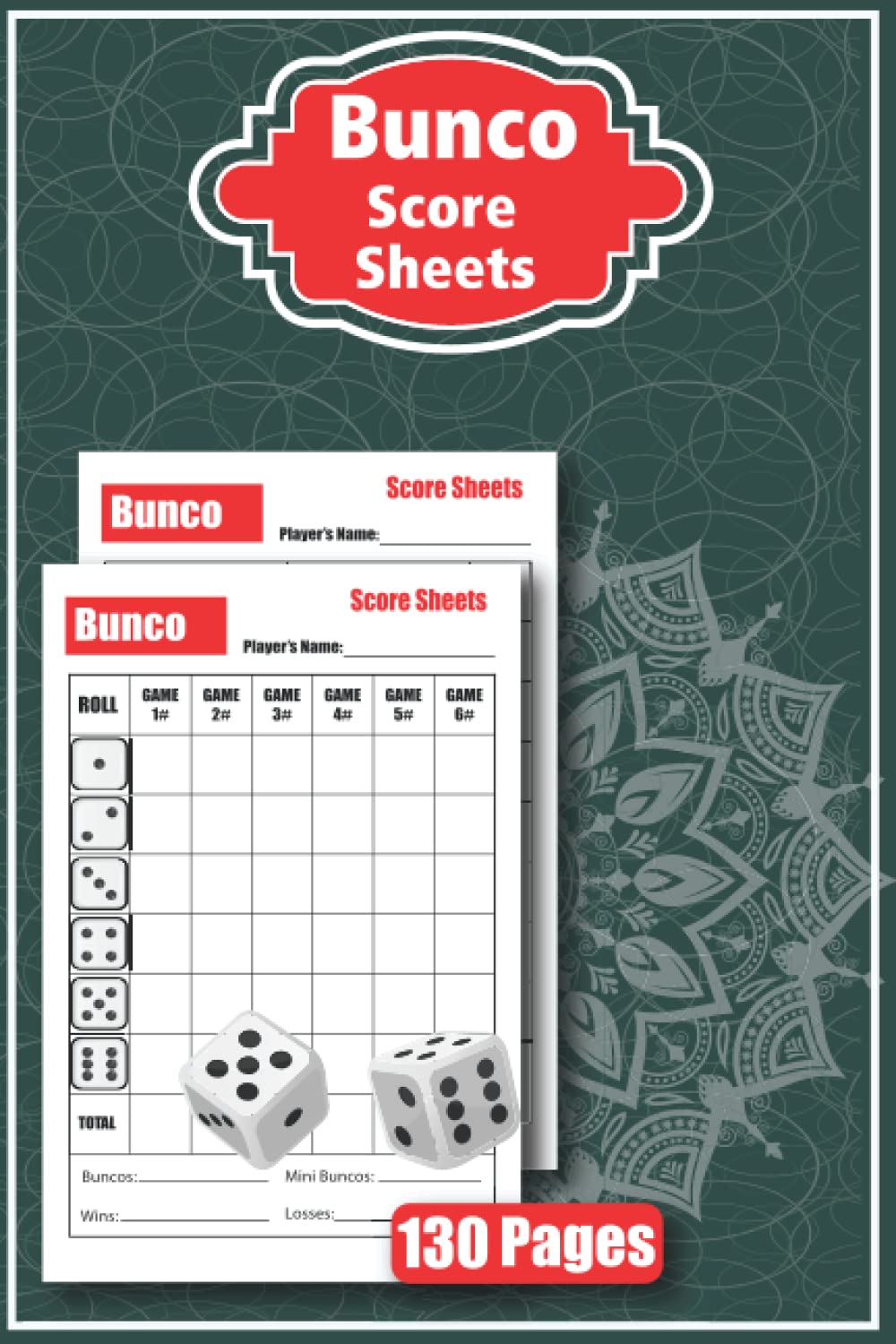 Bunco Score Sheets: 130 Pages Score Pads for Scorekeeping, Bunco Score Cards, Bunco Score Book, Bunco Score Pads,Mandal Theme Size 6 x 9 inches baixar livro de graça