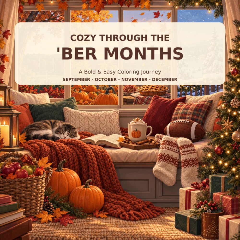 ler totalmente Cozy Through the 'Ber Months: A Bold & Easy Coloring Journey from the first chill to Christmas Eve