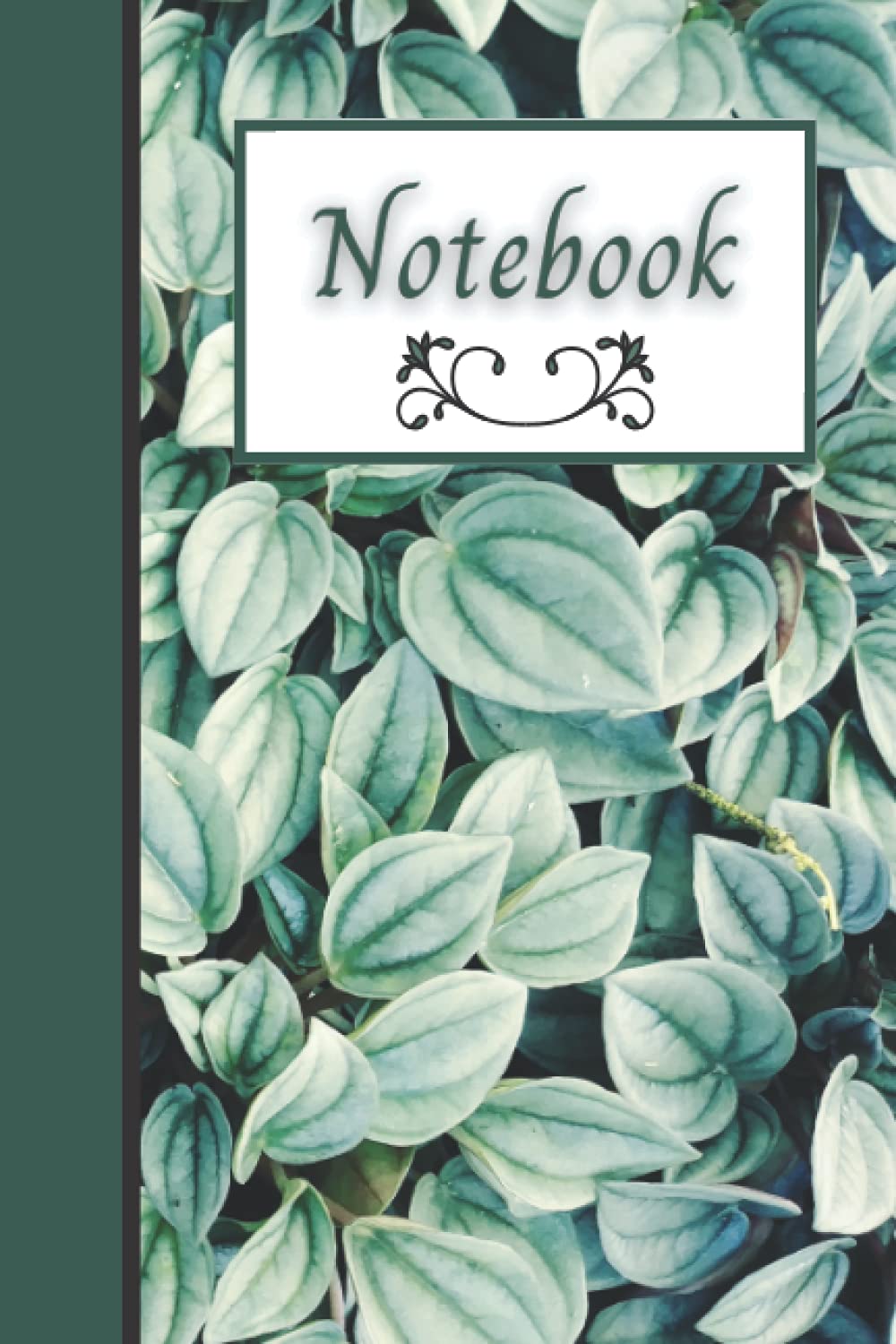 ler totalmente Notebook: Green Leaf notebook, 6x9, 120 blank lined journaling pages