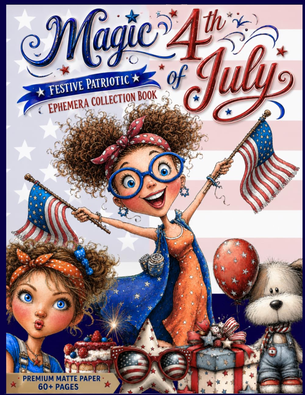 Magic 4th Of July: Festive Patriotic Ephemera Collection Book,: 300+ Illustrated Celebration Patriotic Pride Elements for Junk Journals, Collage, Scrapbooking & Paper Crafts. baixar o livro de graça