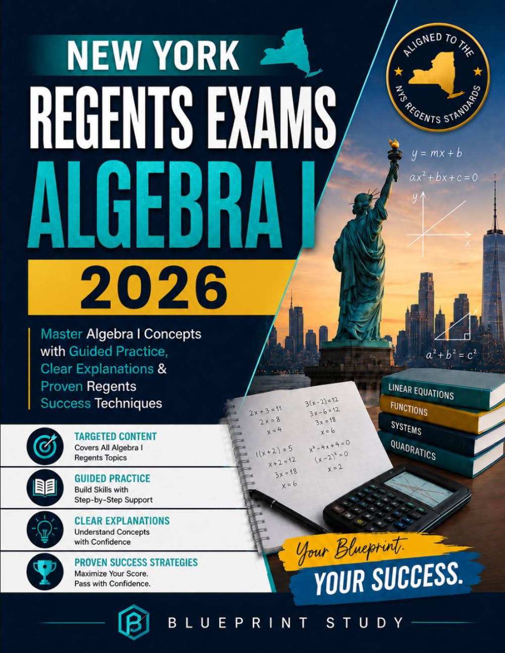 ler totalmente New York Regents Exams Algebra I 2026: Master Algebra I Concepts with Guided Practice, Clear Explanations & Proven Regents Success Techniques
