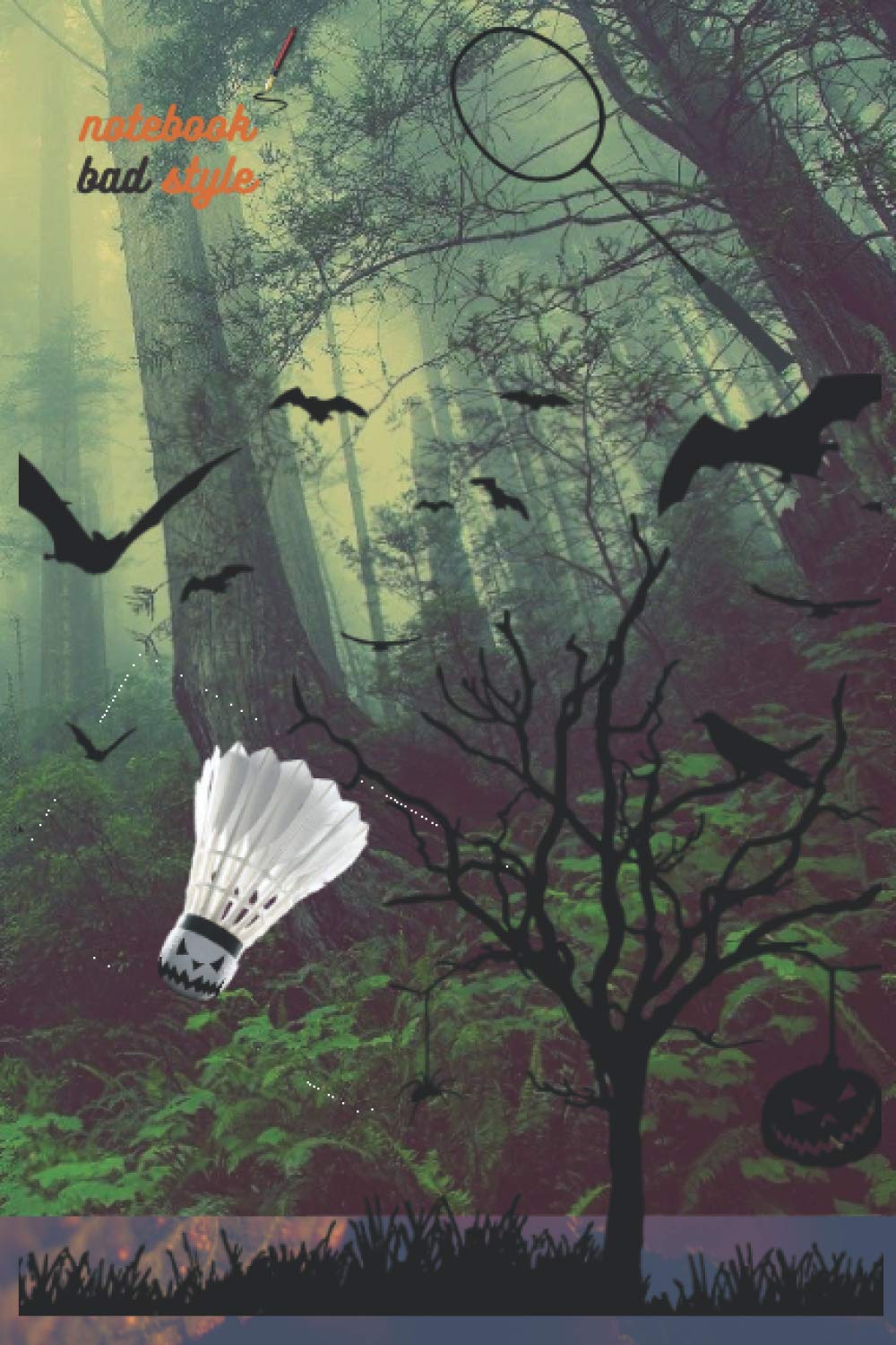 notebook style badminton halloween: carnet de notes (French Edition)