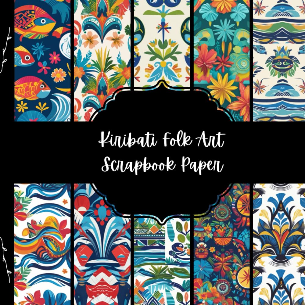 ler totalmente Kiribati Folk Art Scrapbook Paper, Oceania Junk Journal Paper, Travel Decorative Paper, DIY Projects, Origami, Collage Sheets, Decoupage Paper, 10 Designs, Double Sided