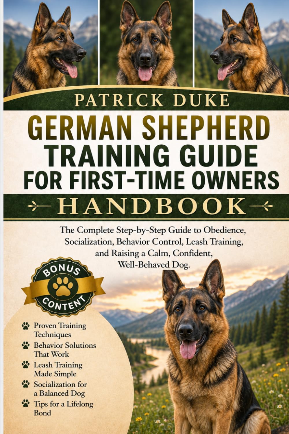 ler totalmente German Shepherd Training Guide for First-Time Owners: The Complete Step-by-Step Guide to Obedience, Socialization, Behavior Control, Leash Training, and Raising a Calm, Confident, Well-Behaved Dog.