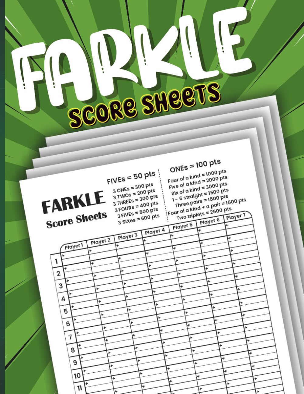 farkle score sheets: Large Print Score Pads, 8.5 x 11 inches, 120 pages baixar o livro de graça
