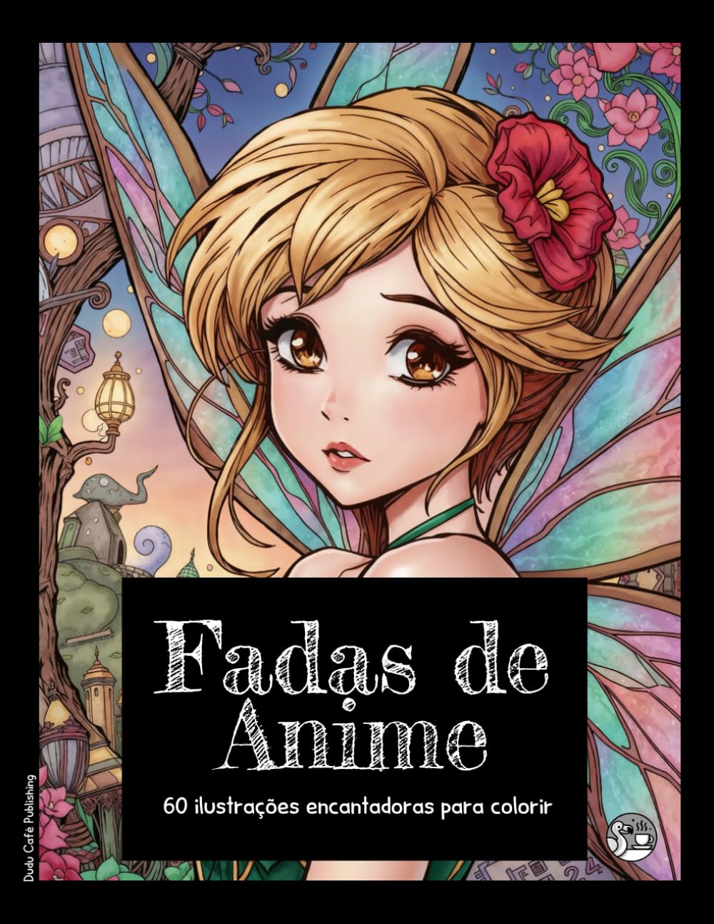 Fadas de Anime • Livro de colorir • 60 ilustrações encantadoras para colorir (Edição Black): Colorir para adultos, um mergulho mágico no mundo das... colorida com amor e criatividade #duduquests baixar o livro de graça
