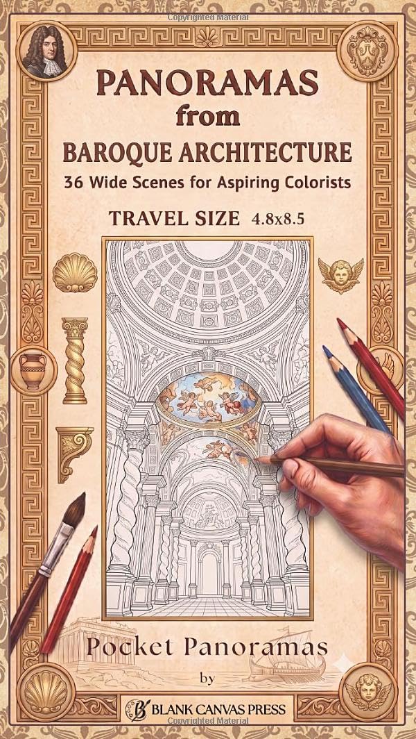 ler totalmente Panoramas from Baroque Architecture: 36 Wide Scenes for Aspiring Colorists (Pocket Panoramas)