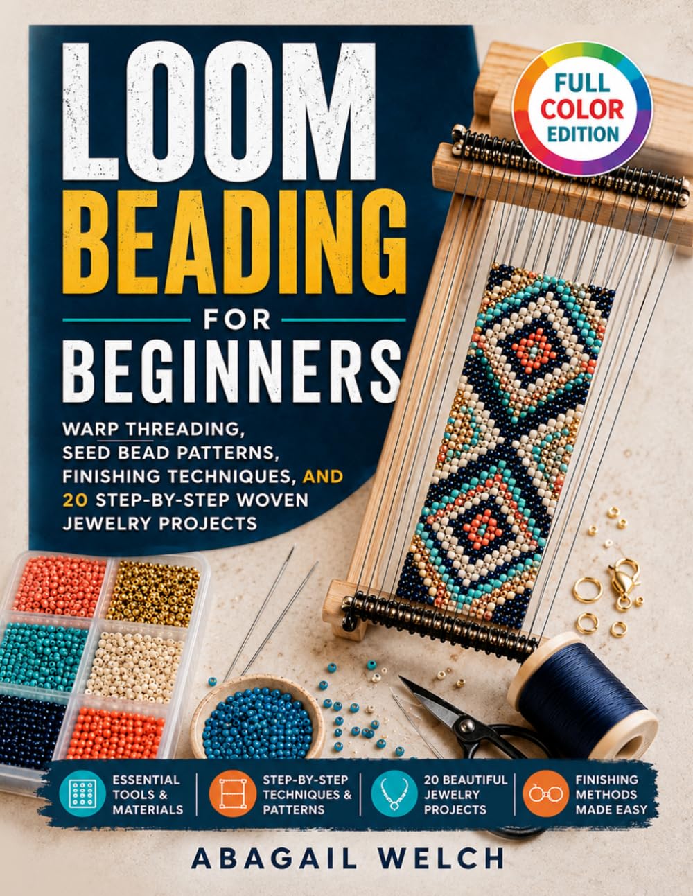capítulo por capítulo baixar Loom Beading for Beginners: Warp Threading, Seed Bead Patterns, Finishing Techniques, and 20 Step-by-Step Woven Jewelry Projects