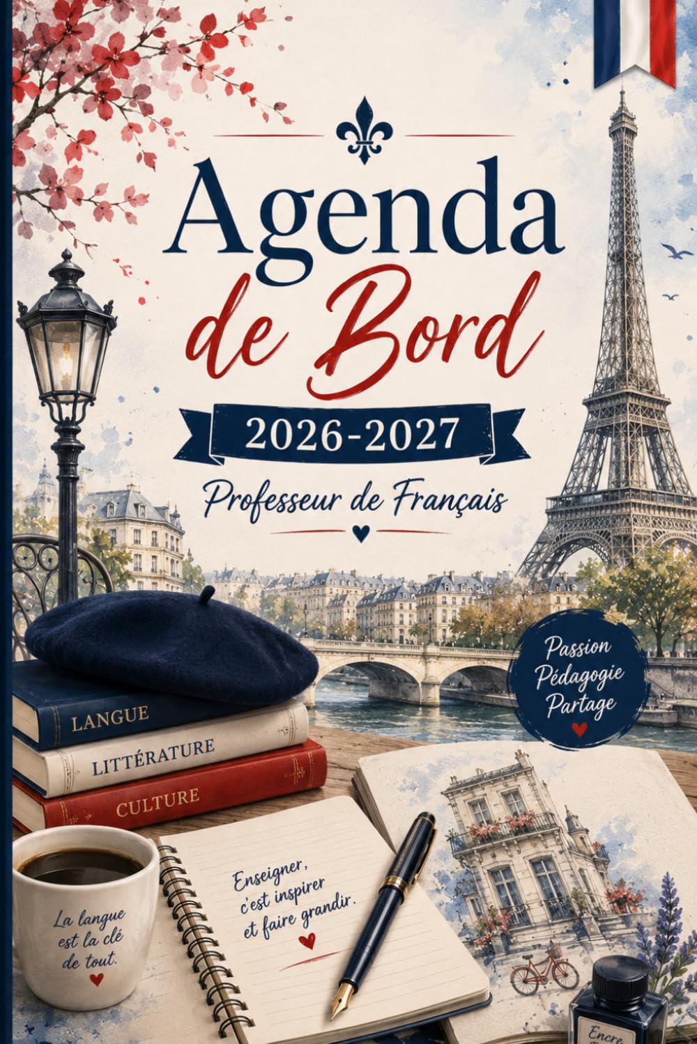 Agenda de Bord 2026-2027 – Professeur de Français: Planificateur scolaire complet avec calendrier, emploi du temps, listes d’élèves, suivi... de Collège-Lycée. (French Edition) baixar o livro de graça