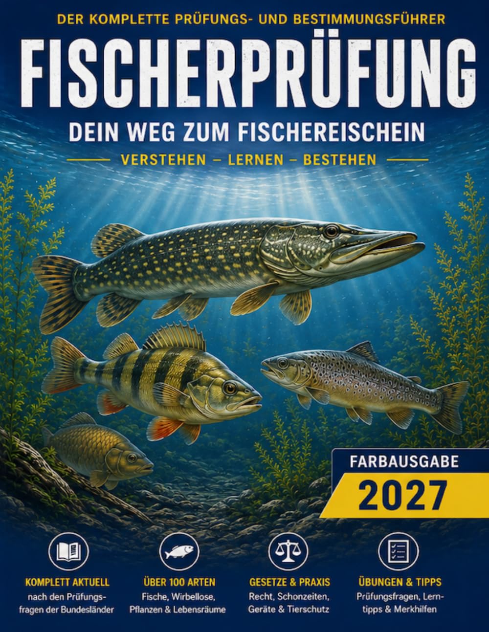 Fischerprüfung 2027 – Angelschein für alle Bundesländer: Komplettes Lern- & Prüfungsbuch: 455 Übungsfragen, 2 Musterprüfungen, 55 Fischarten in Farbe,... Mindestmaße aller 16 Länder (German Edition) baixar o livro de graça