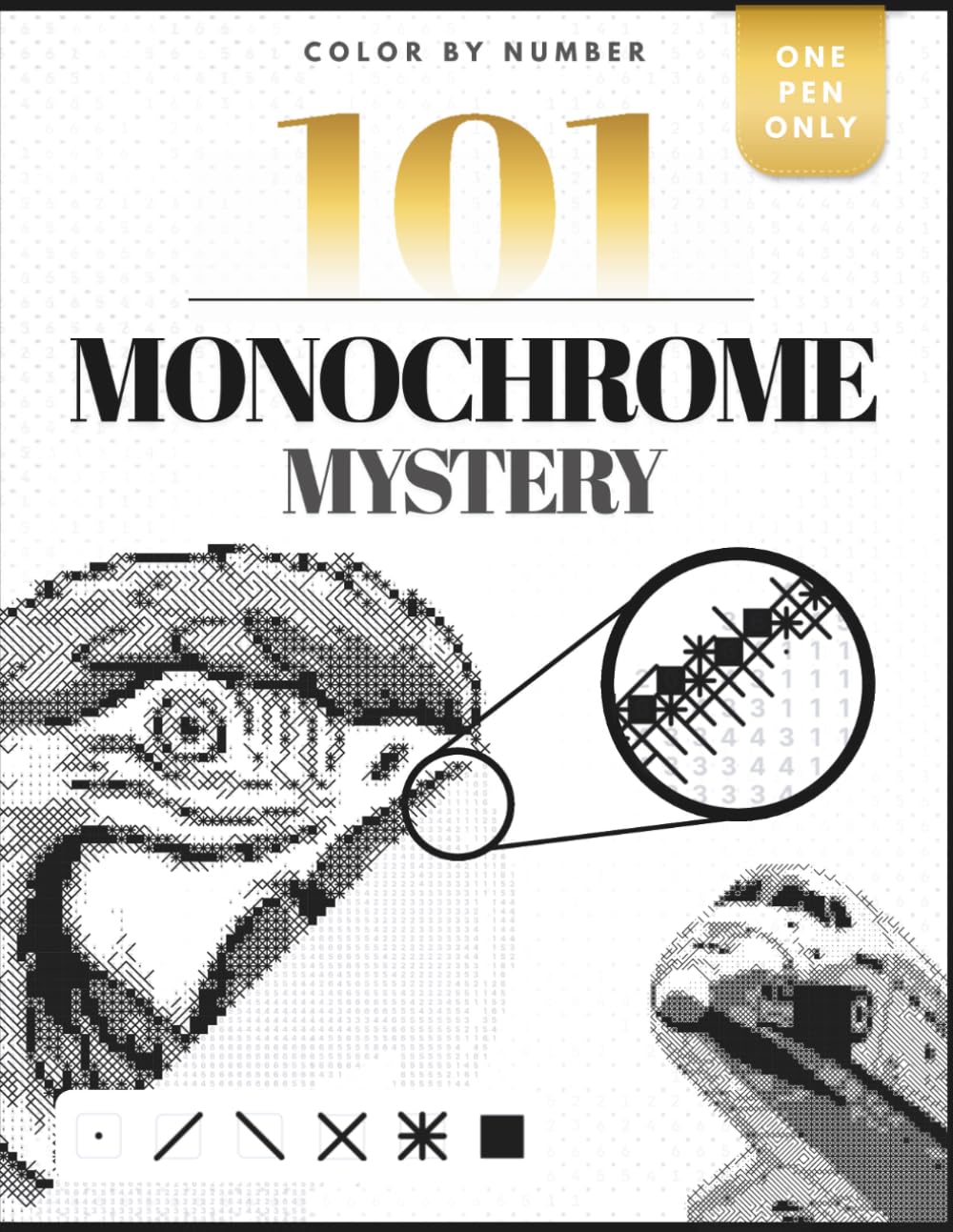 capítulo por capítulo baixar 101 Color by Number Monochrome Mystery: A One Color Monochrome Coloring Book for Adults — Black and White Puzzle for Relaxation