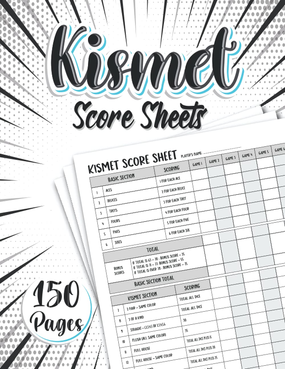 Kismet Score Sheets: 8.5 x 11 inch | 150 pages baixar o livro de graça
