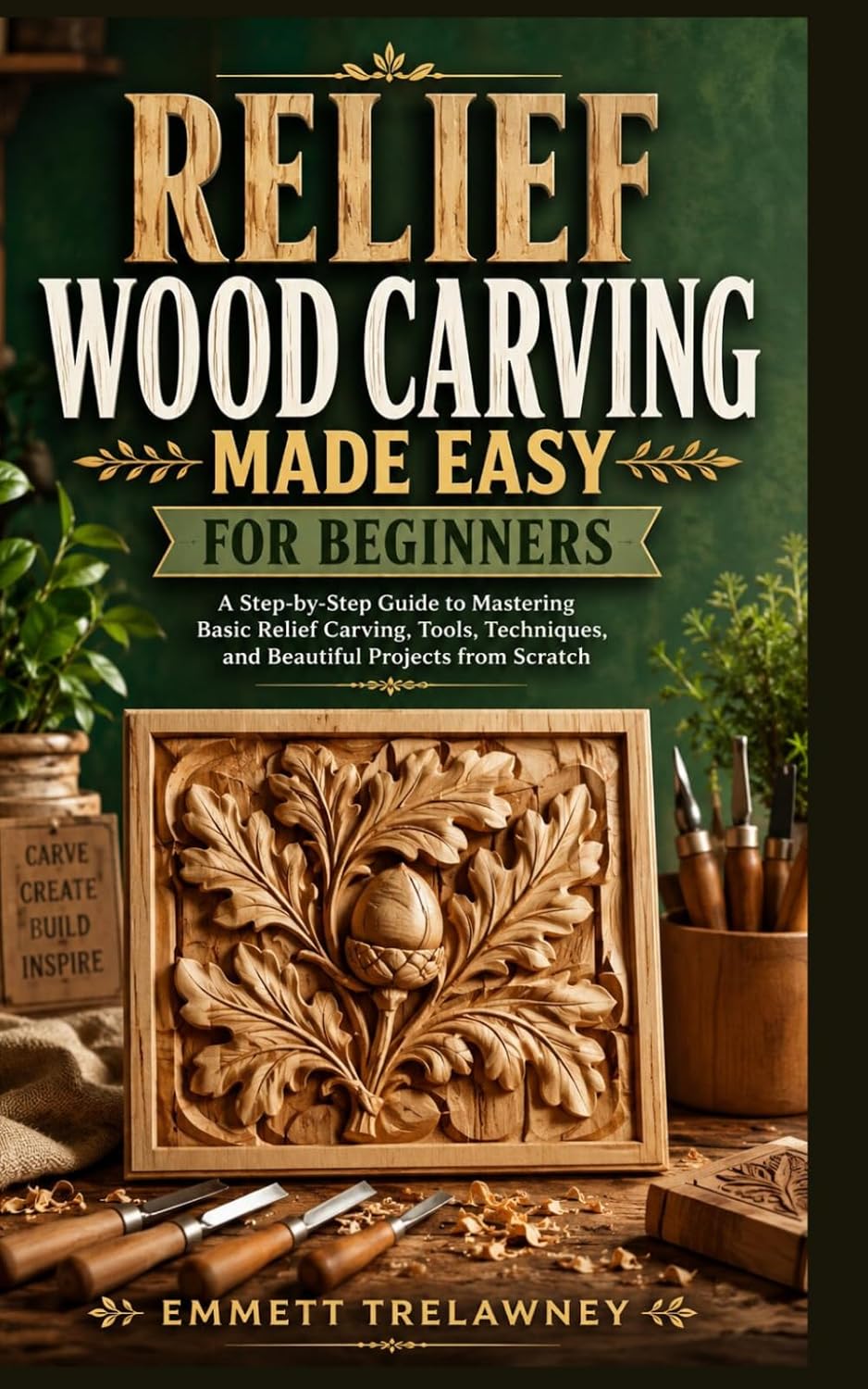 RELIEF WOOD CARVING MADE EASY FOR BEGINNERS: A Step-by-Step Guide to Mastering Basic Relief Carving, Tools, Techniques, and Beautiful Projects from Scratch baixar livro de graça