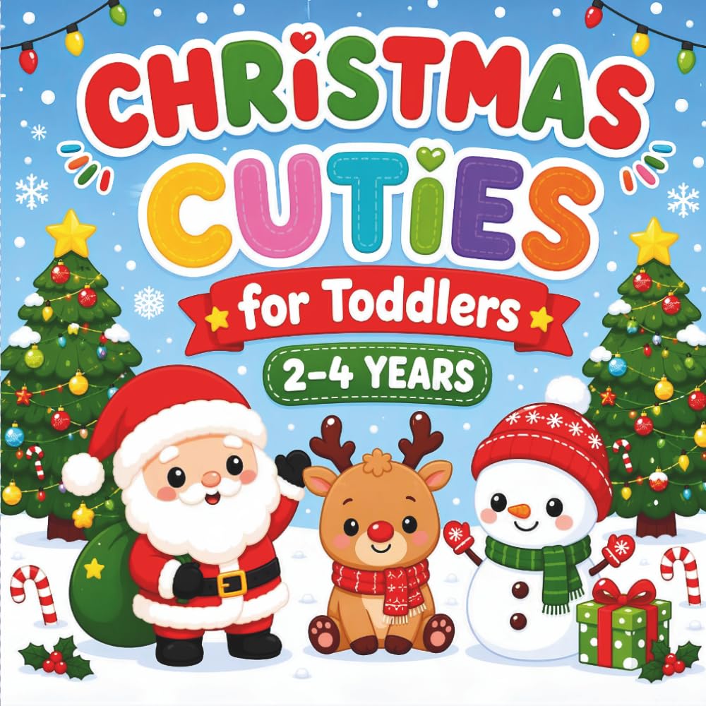 Christmas Cuties for Toddlers Ages 2-4: A Cute and Easy Christmas Coloring Book Featuring Kawaii Ornaments, Trees, Candy Canes, Bells, Gifts, and Holiday Fun for Little Kids baixar o livro de graça