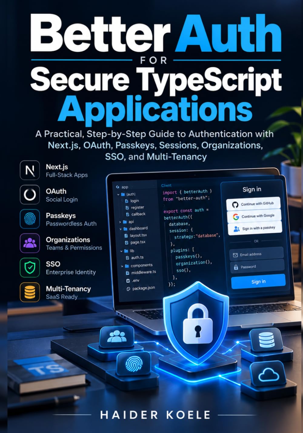 Better Auth for Secure TypeScript Applications: A Practical, Step-by-Step Guide to Authentication with Next.js, OAuth, Passkeys, Sessions, Organizations, SSO, and Multi-Tenancy baixar o livro de graça