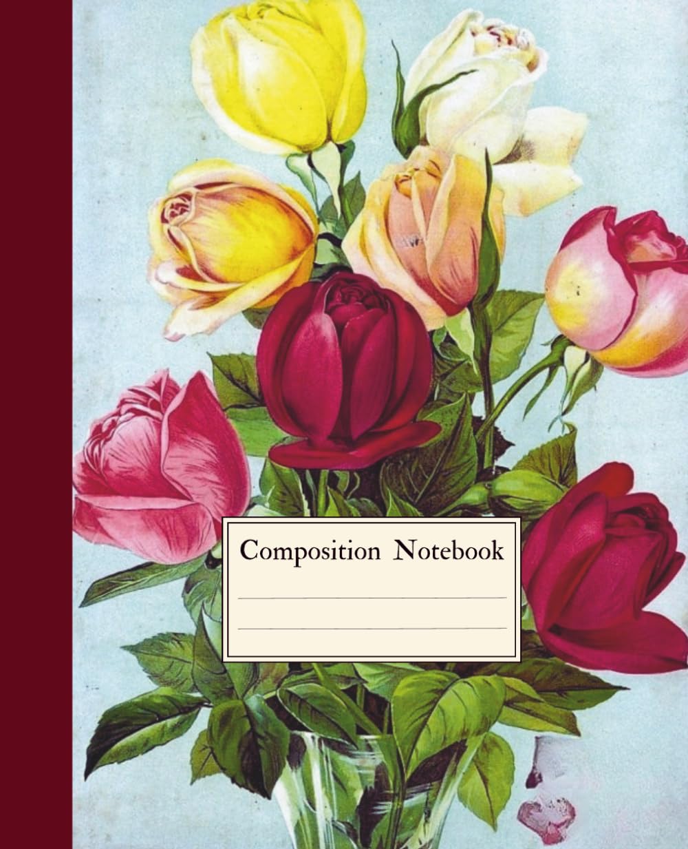 ler totalmente Composition Notebook: Vintage Rose Bouquet Journal, Classic Floral Lined Notebook for School, Work, Notes
