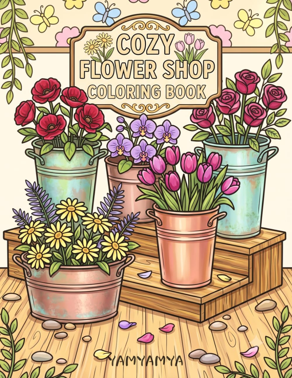 capítulo por capítulo baixar Healing Floral Journey: Bold & Easy Flower Shop Coloring Book for Adults and Kids: 40 Simple Cute Designs for Relaxation, Stress and Anxiety Relief