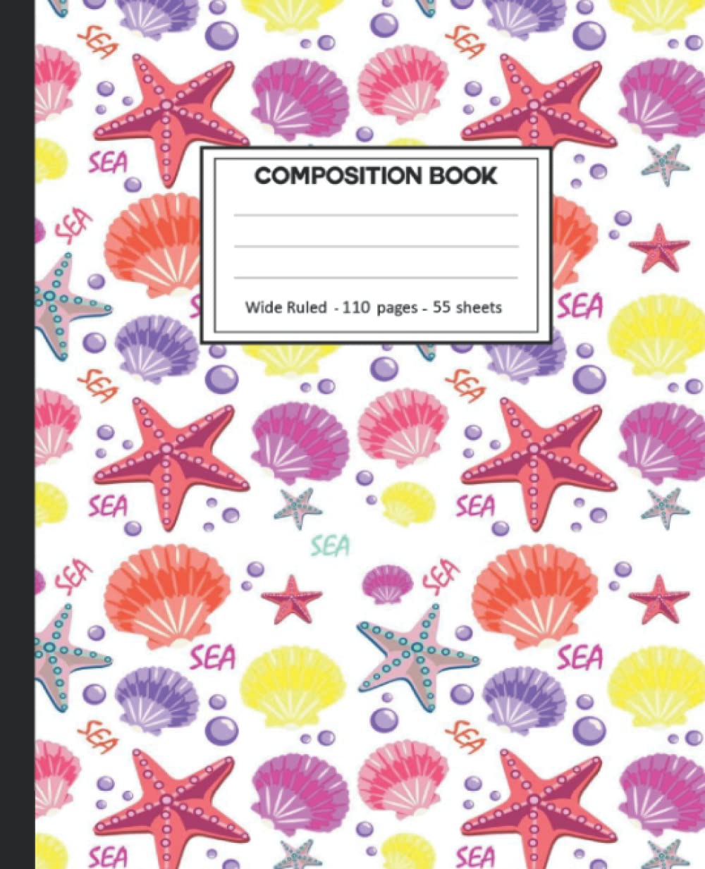 ler totalmente Composition Notebook: Wide Ruled: 110+ Lined Pages Writing Journal: Starfish Theme