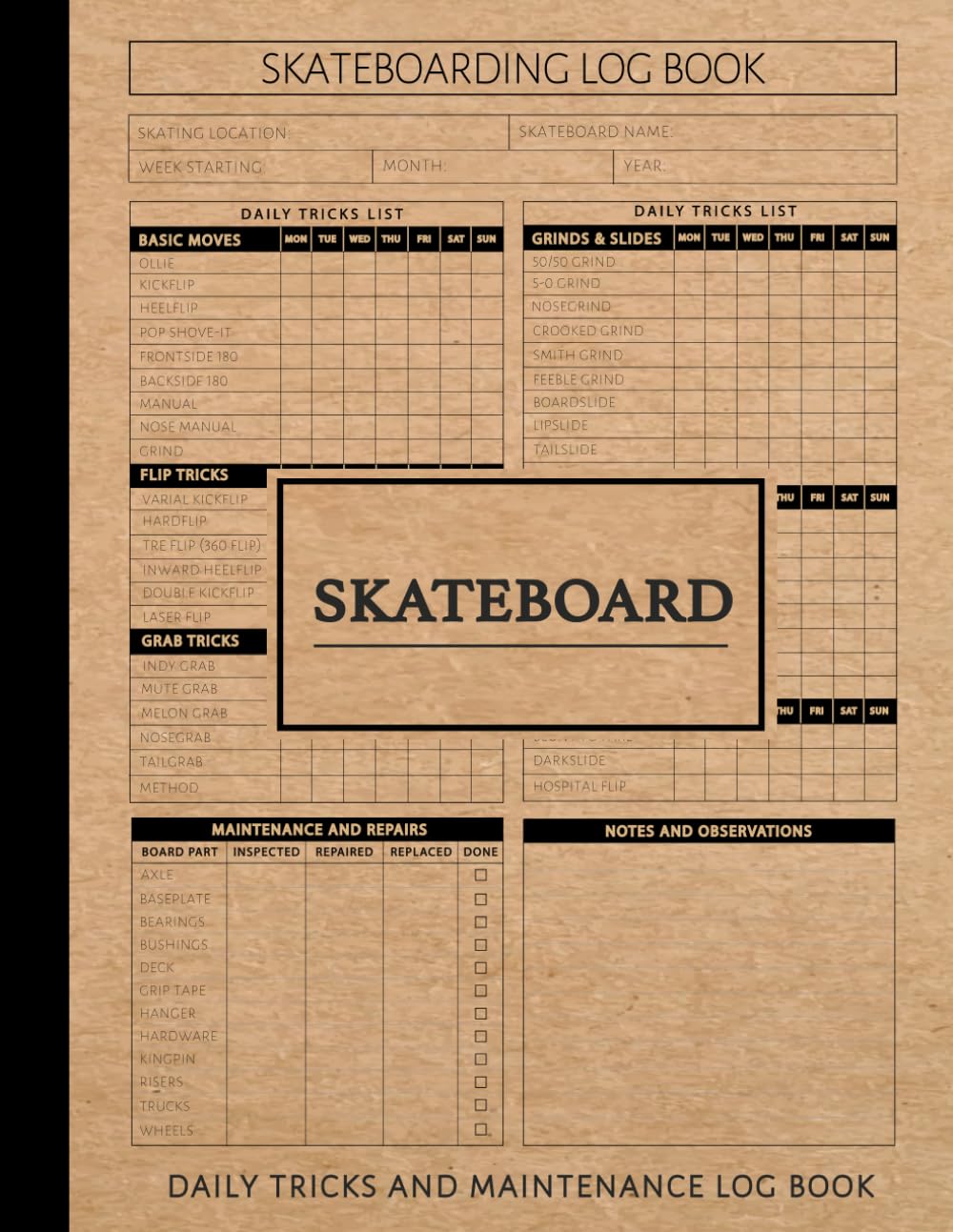 capítulo por capítulo baixar Skateboard Daily Tricks Maintenance Log Book: Track & Master Every Trick. Ideal for Skaters, Enthusiasts, and Skateboarding Learners
