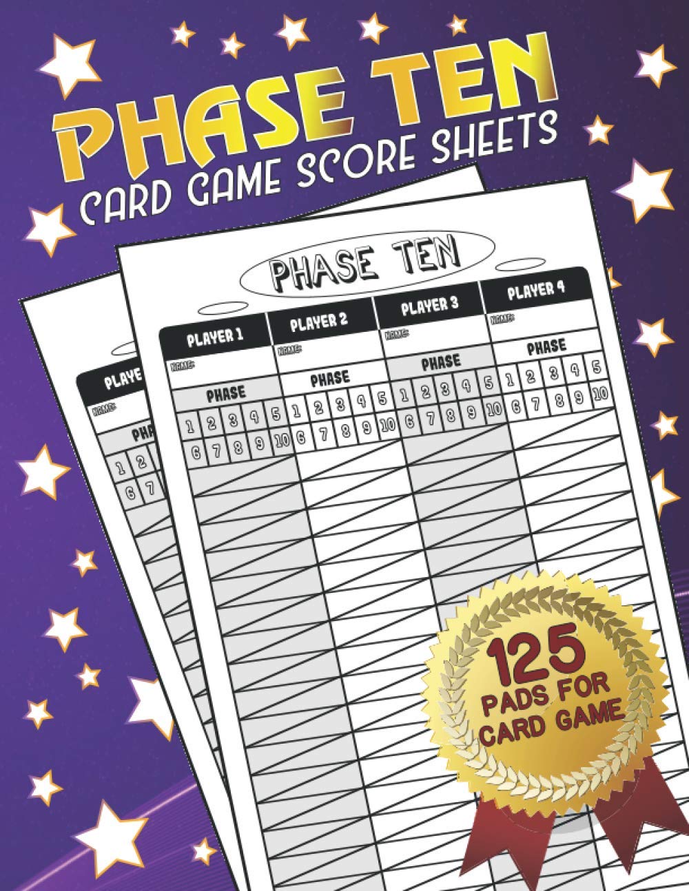 Phase Ten Card Game Score Sheets: Phase 10 Score Sheets for CARD GAME | 125 PADS | LARGE PRINT | SCORE BOOK | FOR KIDS AND ADULTS | baixar o livro de graça