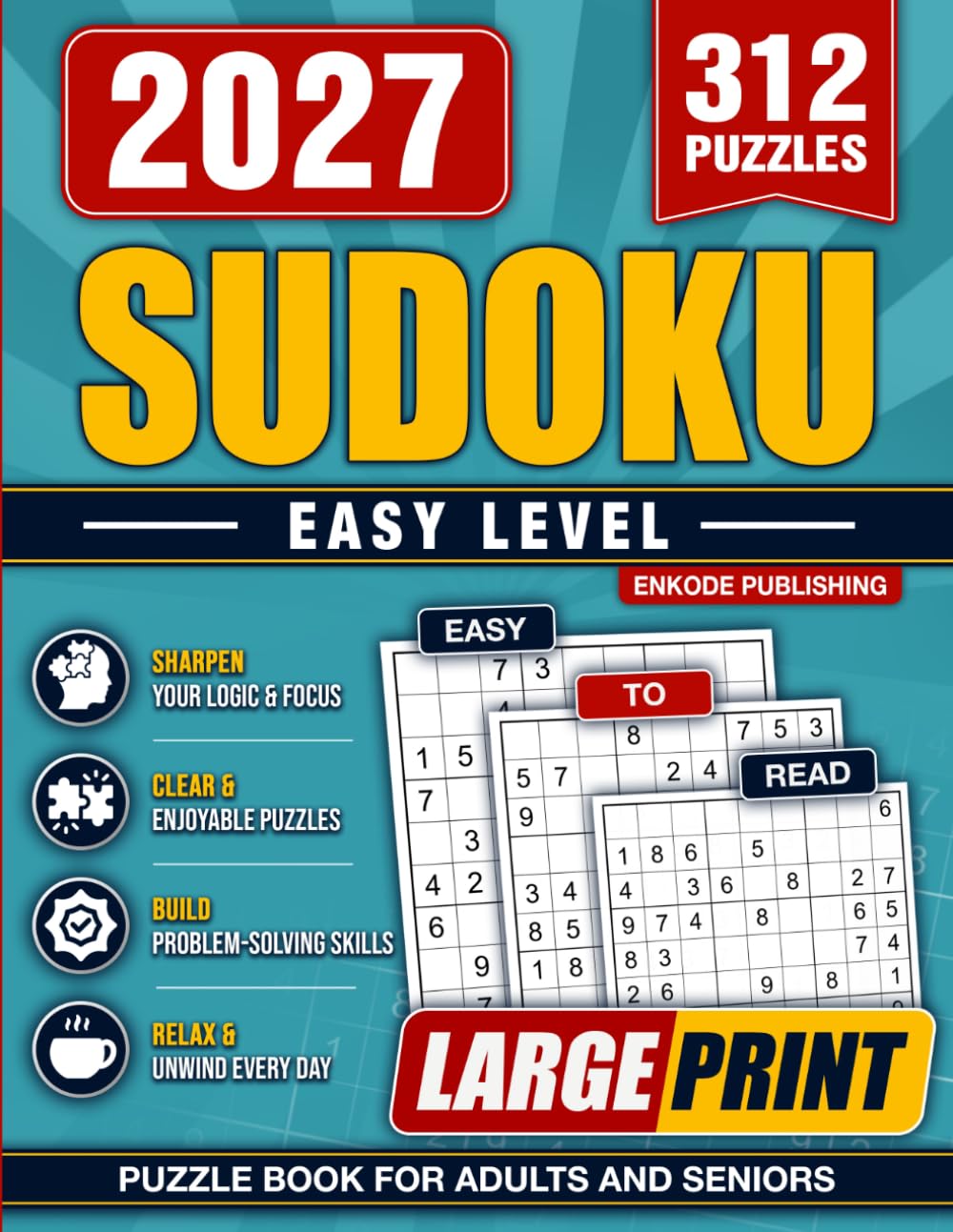 capítulo por capítulo baixar Easy Sudoku Book for Adults and Seniors: Relaxing Easy Sudoku Puzzles for Comfortable Solving, Better Focus, and Enjoyable Everyday Brain Exercise