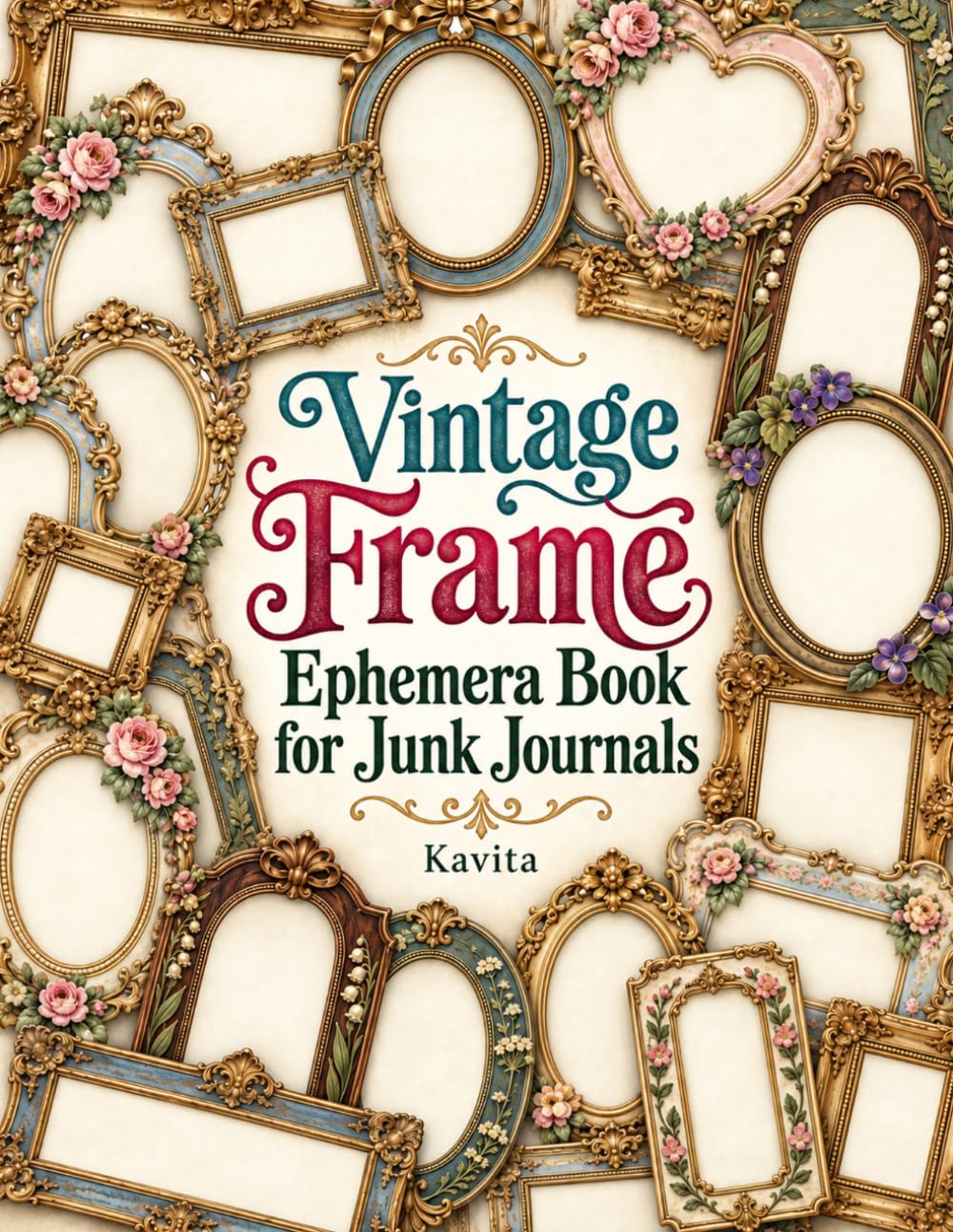 Vintage Frame Ephemera Book for Junk Journals: Decorative Borders, Labels and Ornate Frame Cutouts for Scrapbooking and Collage baixar o livro de graça