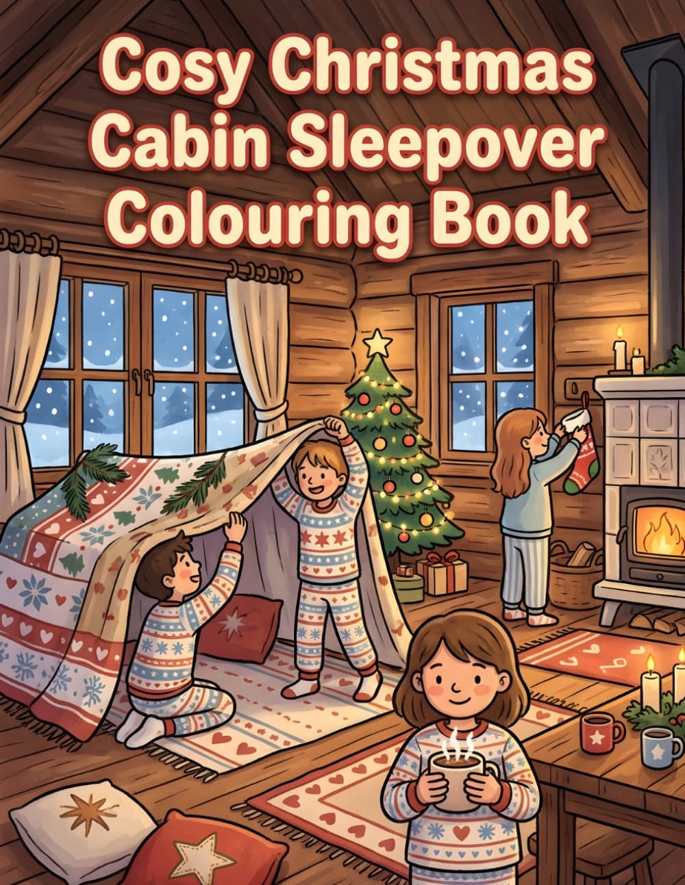 capítulo por capítulo baixar Cosy Christmas Cabin Sleepover: Colouring Fun