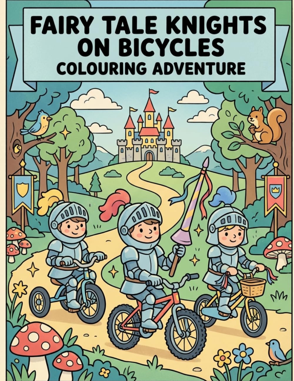 Fairy Tale Knights on Bicycles: A Magical Colouring Adventure for Kids baixar o livro de graça