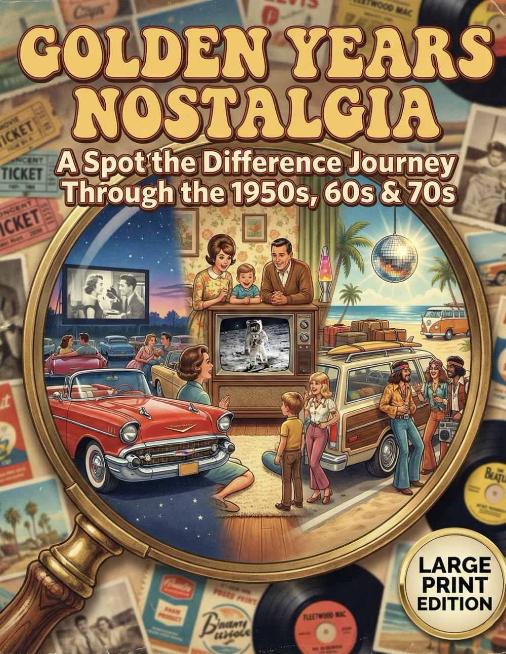 Golden Years Nostalgia: A Spot the Difference Journey Through the 1950s, 60s & 70s baixar o livro de graça