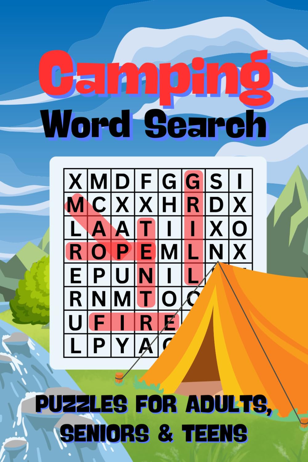 Camping Word Search: Word Searches with Easy to Read Print about Camping, Campfire, Wildlife and More | 6x9 inches, 110 pages | 50+ Puzzles... Gift for Vacations, Holidays and Free Times baixar livro de graça