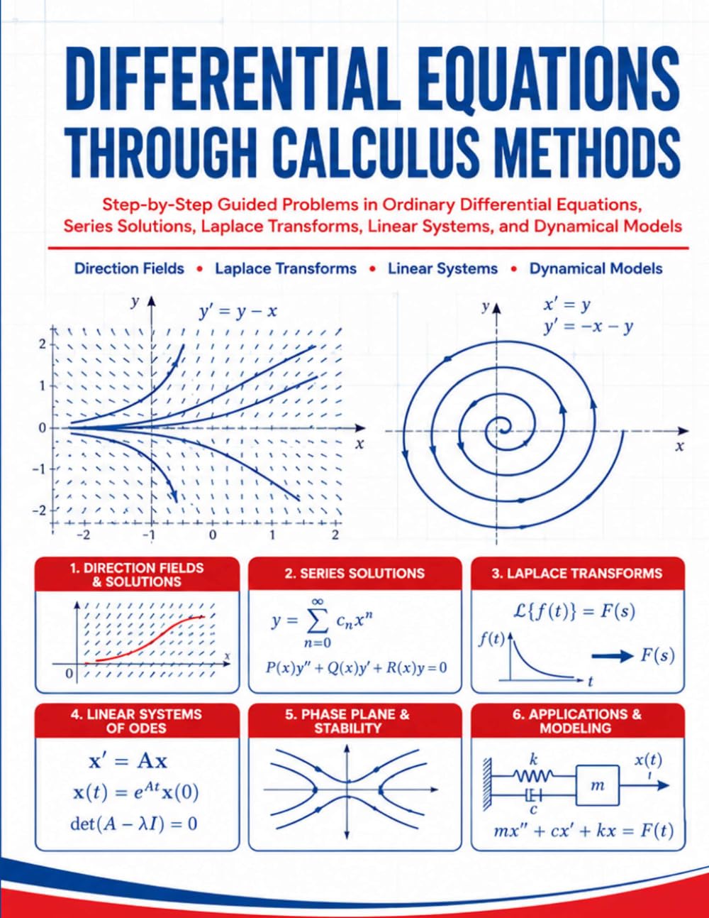 Differential Equations Through Calculus Methods: Step-by-Step Guided Problems in Ordinary Differential Equations, Series Solutions, Laplace Transforms, Linear Systems, and Dynamical Models baixar o livro de graça