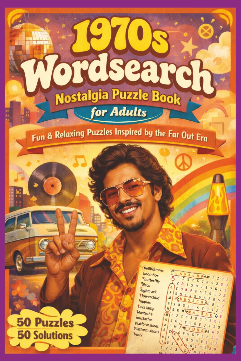ler totalmente 1970s Wordsearch Nostalgia Puzzle Book for Adults: Fun & Relaxing Puzzles - Inspired by a Far Out Era