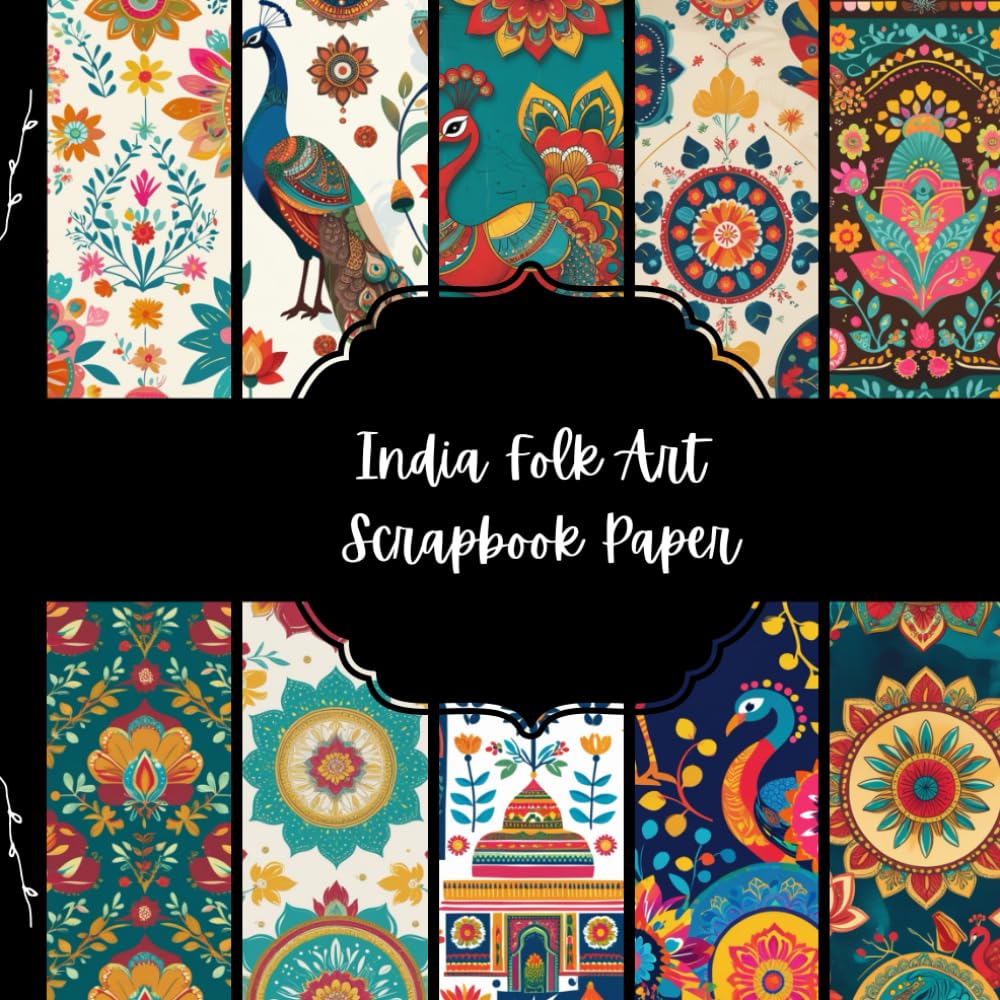 ler totalmente India Folk Art Scrapbook Paper, Asian Junk Journal Paper, Travel Decorative Paper, DIY Projects, Origami, Collage Sheets, Decoupage Paper, 10 Designs, Double Sided