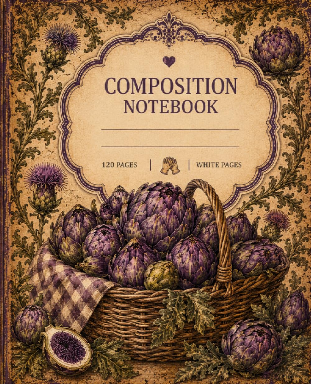 Artichoke Garden Composition Notebook: Vintage Botanical Artichoke Journal with Purple Thistle Cover, 120 White Pages for School Notes, Garden Plans, Lists, and Everyday Writing baixar livro de graça