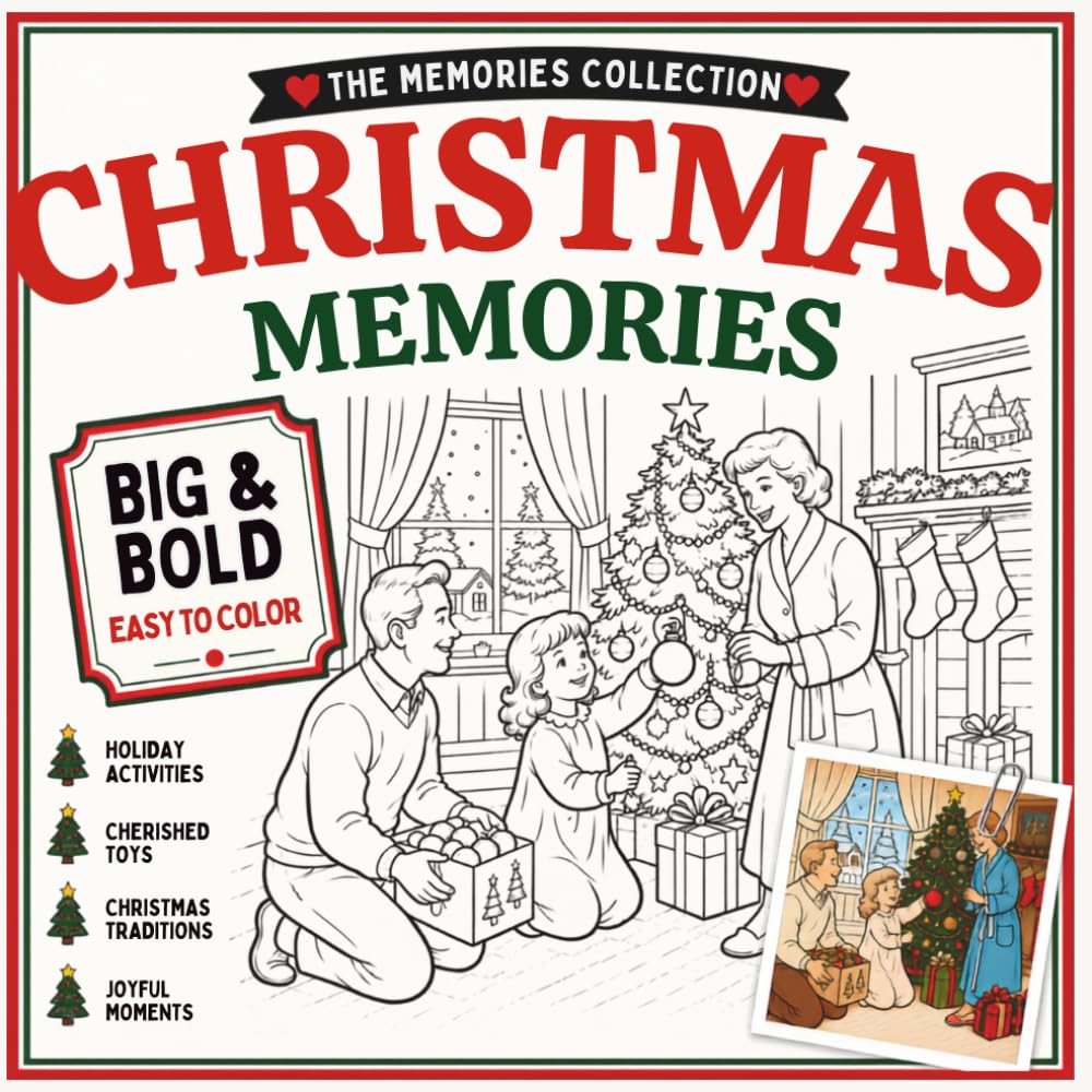 capítulo por capítulo baixar Christmas Memories: Big & Bold Vintage Christmas Coloring Book | Authentic Memories from the 1900s–1990s (The Memories Collection)